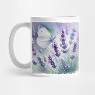 Pop Small White - Watercolor Butterfly Mug